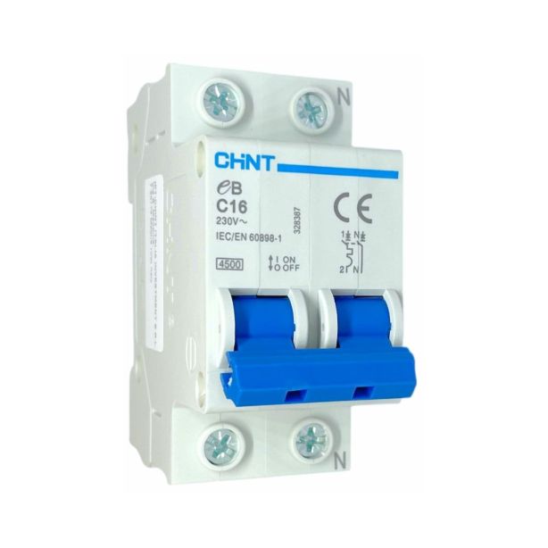 Magnetotermico 2 Moduli 2P+N 16A 4.5kA Curva C - CHINT