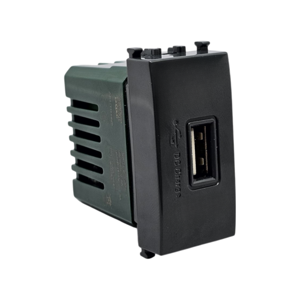 Presa USB 5V 2A Compatibile Vimar Plana Antracite - Tot Electric