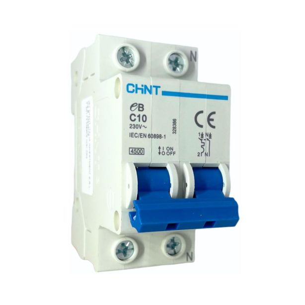 Magnetotermico 2 Moduli 1P+N 10A 4,5kA Curva C - CHINT