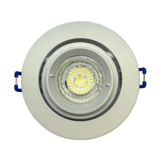 Portafaretto Incasso Orientabile GU10 "Elephant" Ø100mm - Bianco