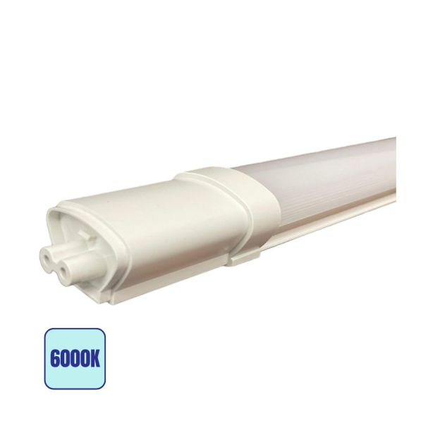Tubo LED Prismatico 36w 120cm IP65 Plafoniera Raccordabile - 6000k