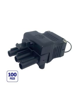 Set 100x Spine Mazzeri 16A 220-250V 3500W IP20 Nero - Friggeri