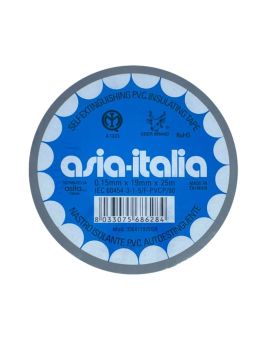 Nastro Isolante Autoestinguente Grigio PVC 0,15x19mm 25m - Asia Italia