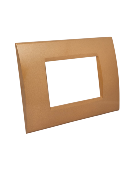 Placca 3 Posti Arancio Compatibile Living Light - Tot Electric