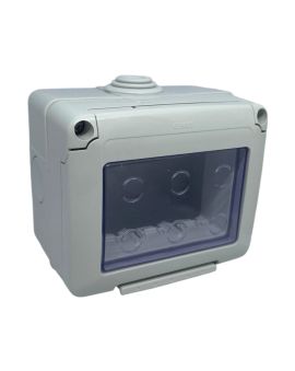 Contenitore Stagno 3 Moduli IP55 con Portella GW27043 - Gewiss