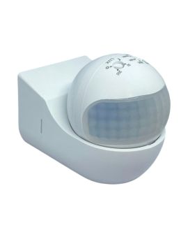 Sensore di Movimento PIR da Parete IP44 Regolabile Bianco - Kanlux