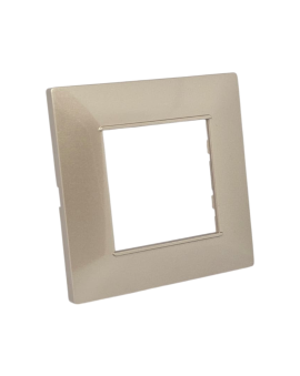 Placca 2 Posti Champagne Compatibile Vimar Plana - Tot Electric