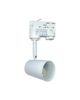 Portafaretto LED GU10 Ø50mm Bianco per Binario Trifase