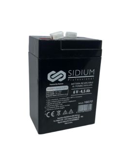 Batteria Ricaricabile al Piombo 6V 4,5Ah - Sidium