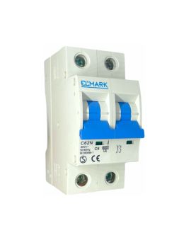 Magnetotermico 2 Moduli 2P 6A 6kA Curva C - Elmark