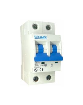 Magnetotermico 2 Moduli 2P 32A 6kA Curva C - Elmark