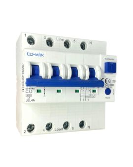 Magnetotermico Differenziale 4 Moduli 32A 300mA 6kA Curva C - Elmark