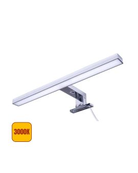 Applique LED Specchio 40cm 8W Grigio Lucido IP44 - 3000K Calda