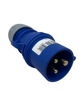 Spina Volante 2P+T 16A 220V IP44 Blu in Tecnopolimero - FAEG