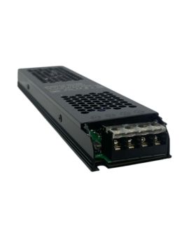 Trasformatore Slim Nero IP20 24V 240W 10A per Strisce LED 24x5x2.5 cm