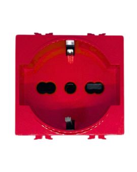 Presa Schuko Rossa 16A 250V Compatibile Matix M514-R - TOT Electric