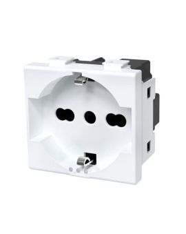 Presa Schuko Universale 16A 250V 2P+T Matix Bianco AM5440/16