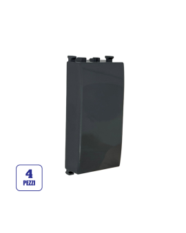 4x Copriforo Falso Polo Compatibili Vimar Plana Antracite - Tot Electric