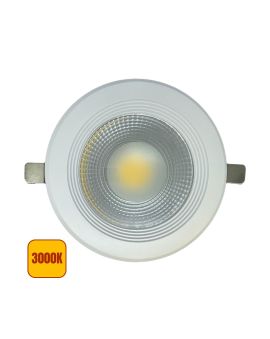 Faretto LED COB Tondo Incasso 12W con Trasformatore - 3000K