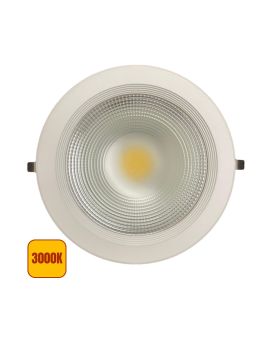 Faretto LED COB Tondo Incasso 50W con Trasformatore - 3000K
