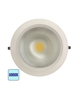Faretto LED COB Tondo Incasso 50W con Trasformatore - 6000K