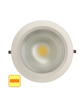 Faretto LED COB Tondo Incasso 50W con Trasformatore - 4000K