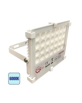 Faro LED Bianco Slim 30W IP66 Esterno - Luce Fredda 6000K