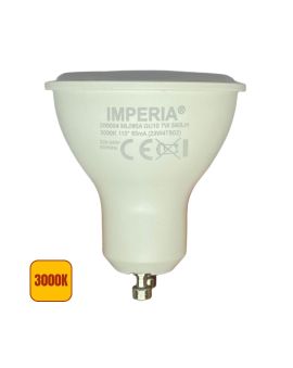 Lampadina LED GU10 7W 3000K Luce Calda 580lm 110° SMD - Imperia