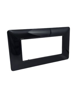 Placca 4 Posti Nera TOT-M8004-2 Compatibile Matix - Tot Electric