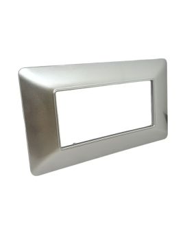 Placca 4 Posti Argento TOT-M8004-5 Compatibile Matix - Tot Electric