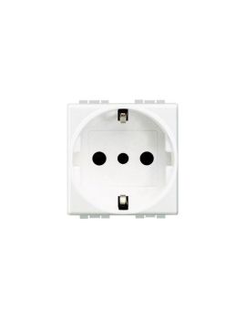 Presa Schuko 2P+T 10/16A Bticino N4140/16 Living Light Bianca