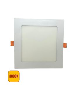 Pannello LED Slim Quadrato 12W Incasso con Trasformatore - 3000K