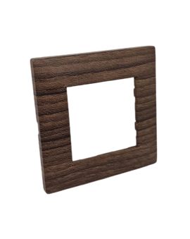 Placca 2 Posti Ciliegio Compatibile Vimar Plana - Tot Electric