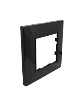 Placca 2 Posti Nera M-6002-2 Compatibile Vimar Plana - Tot Electric