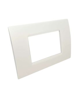 Placca 3 Posti Bianca Compatibile Living Light - Tot Electric