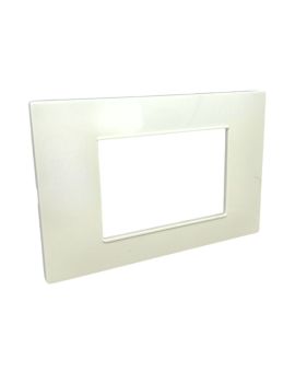 Placca 3 Posti Bianca M-6003-1 Compatibile Vimar Plana - Tot Electric
