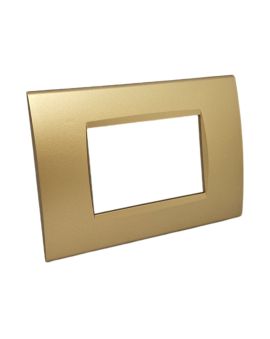 Placca 3 Posti Sabbia Compatibile Living Light - Tot Electric
