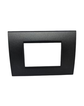 Placca 3 Posti Nera TOT-M-8003-T-2 per BTicino Matix Compatibile