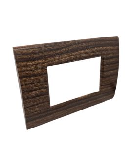 Placca 3 Posti Ciliegio Compatibile Living Light - Tot Electric