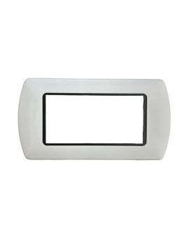 Placca 4 Posti Bianca TOT-8804-T-1 Compatibile Living International