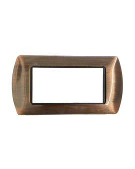 Placca 4 Posti Rame Spazzolato TOT-8804-T-10 per Living International