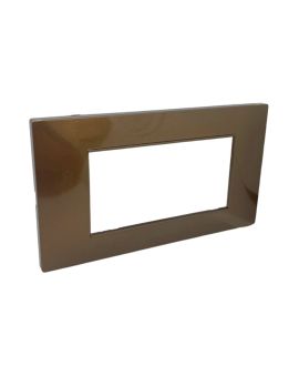 Placca 4 Posti Rame M-6004-14 Compatibile Vimar Plana - Tot Electric
