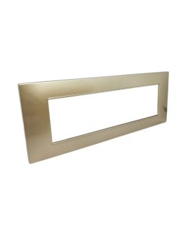 Placca 7 Posti Champagne Compatibile Vimar Plana - Tot Electric