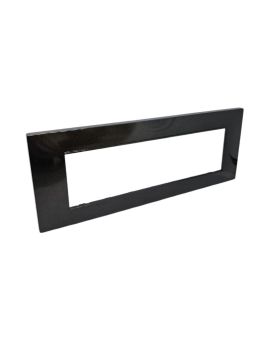 Placca 7 Posti Nera M-6007-2 Compatibile Vimar Plana - Tot Electric
