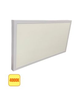 Plafoniera LED 48W 4000K con Trasformatore - Bianco, 40x80cm