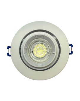 Portafaretto Incasso Orientabile GU10 "Elephant" Ø100mm - Bianco