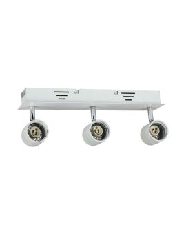 Applique Portafaretto Triplo Incasso GU10 VT-790-3619 IP20 Bianco