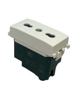 Presa Bivalente 16A 250V TOT-618-B Compatibile Vimar Plana