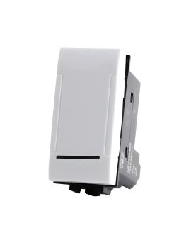 Pulsante Unipolare 10A TOT-805-B Compatibile Living Light Bianco