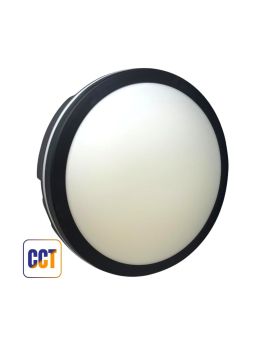 Plafoniera LED 28W Nera "Tita" Ø200mm IP65 3CCT 2800lm - Mondo LED